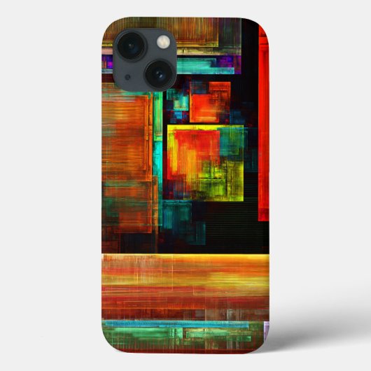 Farbige Plätze Modernes Abstraktes Kunstmuster #04 Case-Mate iPhone Hülle (Rückseite)