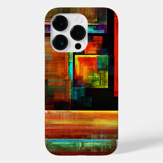 Farbige Plätze Modernes Abstraktes Kunstmuster #04 Case-Mate iPhone Hülle (Rückseite)