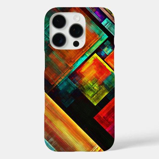 Farbige Plätze Modernes Abstraktes Kunstmuster #04 Case-Mate iPhone Hülle (Rückseite)
