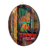 Farbige Plätze Modernes Abstraktes Kunstmuster #04 Dartscheibe (Vorderseite rechts)