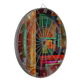 Farbige Plätze Modernes Abstraktes Kunstmuster #04 Dartscheibe (Vorderseite Links)