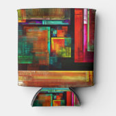 Farbige Plätze Modernes Abstraktes Kunstmuster #04 Dosenkühler (Vorderseite)