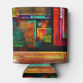 Farbige Plätze Modernes Abstraktes Kunstmuster #04 Dosenkühler (Rückseite)