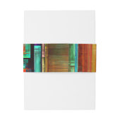 Farbige Plätze Modernes Abstraktes Kunstmuster #04 Einladungsbanderole (Rückseitenbeispiel)