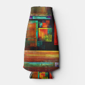 Farbige Plätze Modernes Abstraktes Kunstmuster #04 Flaschenkühler (Vorderseite)