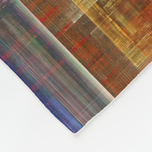 Farbige Plätze Modernes Abstraktes Kunstmuster #04 Fleecedecke (Ecke)