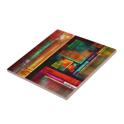 Farbige Plätze Modernes Abstraktes Kunstmuster #04 Fliese (Seite)