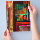 Farbige Plätze Modernes Abstraktes Kunstmuster #04 Flyer (Hand)