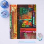 Farbige Plätze Modernes Abstraktes Kunstmuster #04 Flyer (Einzeln)