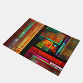 Farbige Plätze Modernes Abstraktes Kunstmuster #04 Fußmatte (Schrägansicht)