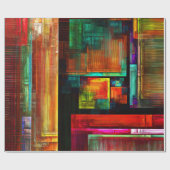 Farbige Plätze Modernes Abstraktes Kunstmuster #04 Geschenkpapier (Flach)