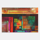 Farbige Plätze Modernes Abstraktes Kunstmuster #04 Geschenkpapier Set (Vorderseite)