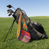 Farbige Plätze Modernes Abstraktes Kunstmuster #04 Golfhandtuch (Gras)