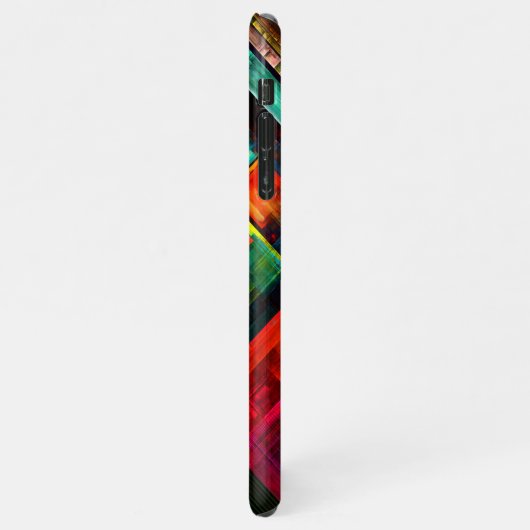 Farbige Plätze Modernes Abstraktes Kunstmuster #04 iPhone Hülle (Linke Seite)
