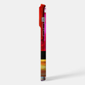 Farbige Plätze Modernes Abstraktes Kunstmuster #04 iPhone Hülle (Linke Seite)