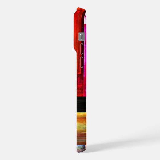 Farbige Plätze Modernes Abstraktes Kunstmuster #04 iPhone Hülle (Linke Seite)