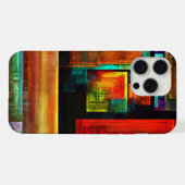 Farbige Plätze Modernes Abstraktes Kunstmuster #04 iPhone Hülle (Rückseite (Horizontal))