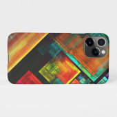 Farbige Plätze Modernes Abstraktes Kunstmuster #04 iPhone Hülle (Rückseite (Horizontal))