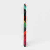 Farbige Plätze Modernes Abstraktes Kunstmuster #04 iPhone Hülle (Linke Seite)