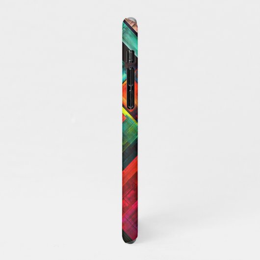 Farbige Plätze Modernes Abstraktes Kunstmuster #04 iPhone Hülle (Linke Seite)