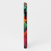 Farbige Plätze Modernes Abstraktes Kunstmuster #04 iPhone Hülle (Linke Seite)