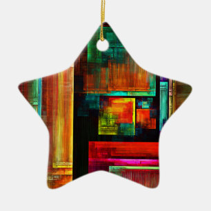 Farbige Plätze Modernes Abstraktes Kunstmuster #04 Keramik Ornament