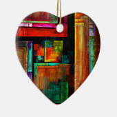 Farbige Plätze Modernes Abstraktes Kunstmuster #04 Keramik Ornament (Rechts)