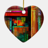 Farbige Plätze Modernes Abstraktes Kunstmuster #04 Keramik Ornament (Hinten)