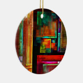Farbige Plätze Modernes Abstraktes Kunstmuster #04 Keramik Ornament (Rechts)