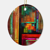 Farbige Plätze Modernes Abstraktes Kunstmuster #04 Keramik Ornament (Links)