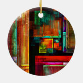 Farbige Plätze Modernes Abstraktes Kunstmuster #04 Keramik Ornament (Hinten)