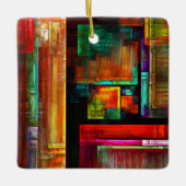 Farbige Plätze Modernes Abstraktes Kunstmuster #04 Keramikornament (Vorderseite)