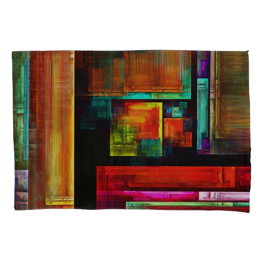 Farbige Plätze Modernes Abstraktes Kunstmuster #04 Kissenbezug (Vorderseite)