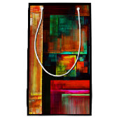 Farbige Plätze Modernes Abstraktes Kunstmuster #04 Kleine Geschenktüte (Vorderseite)