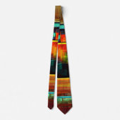 Farbige Plätze Modernes Abstraktes Kunstmuster #04 Krawatte (Rückseite)