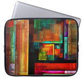 Farbige Plätze Modernes Abstraktes Kunstmuster #04 Laptopschutzhülle (Vorderseite)