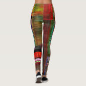 Farbige Plätze Modernes Abstraktes Kunstmuster #04 Leggings (Rückseite)