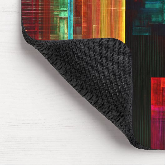 Farbige Plätze Modernes Abstraktes Kunstmuster #04 Mousepad (Ecke)