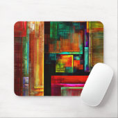 Farbige Plätze Modernes Abstraktes Kunstmuster #04 Mousepad (Mit Mouse)