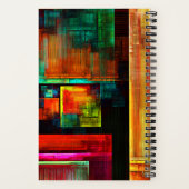 Farbige Plätze Modernes Abstraktes Kunstmuster #04 Notizblock (Rückseite)