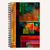 Farbige Plätze Modernes Abstraktes Kunstmuster #04 Notizblock (Vorderseite)