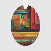 Farbige Plätze Modernes Abstraktes Kunstmuster #04 Ornament (Rückseite)