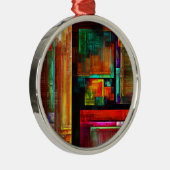 Farbige Plätze Modernes Abstraktes Kunstmuster #04 Ornament Aus Metall (Rechts)