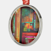 Farbige Plätze Modernes Abstraktes Kunstmuster #04 Ornament Aus Metall (Links)