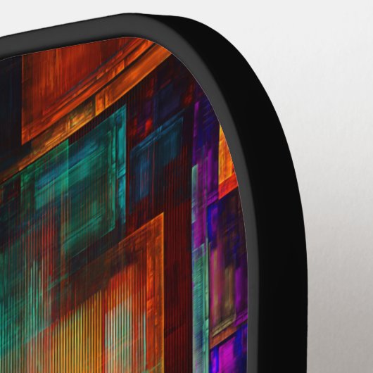 Farbige Plätze Modernes Abstraktes Kunstmuster #04 Pickleball Schläger (Linke Seite)