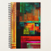 Farbige Plätze Modernes Abstraktes Kunstmuster #04 Planer (Vorderseite)