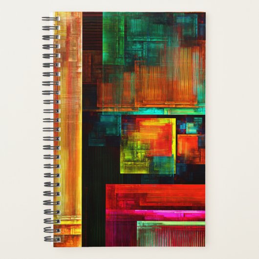 Farbige Plätze Modernes Abstraktes Kunstmuster #04 Planer (Vorderseite)