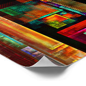 Farbige Plätze Modernes Abstraktes Kunstmuster #04 Poster (Ecke)