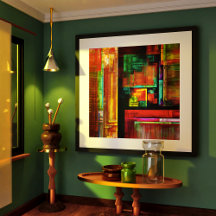 Farbige Plätze Modernes Abstraktes Kunstmuster #04