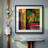 Farbige Plätze Modernes Abstraktes Kunstmuster #04 Poster